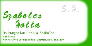 szabolcs holla business card